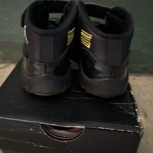 Kids Black and Yellow Sneakers